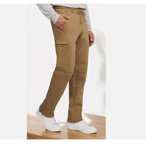 WEATHERPROOF VINTAGE MENS FLEECE CARGO PANTS TAN S